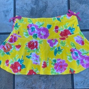 Ralph Lauren Cutest Yellow Mini Skort With Floral Print